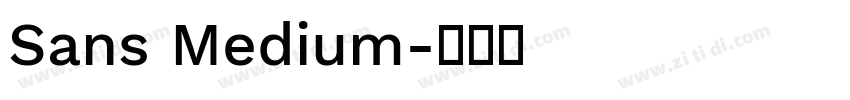 Sans Medium字体转换
